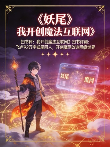 《妖尾：我开创魔法互联网》扫书评测：飞卢92万字妖尾同人，开创魔网改造网瘾世界