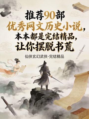 推荐90部优秀网文历史小说，本本都是完结精品，让你摆脱书荒